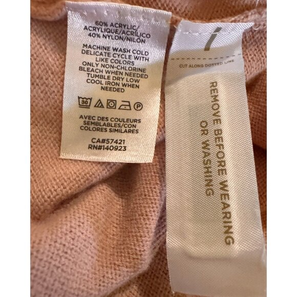 Loft Soft Knit Ribbed Turtleneck Sweater Dusty Pink Top Fall Winter Cozy Small - Picture 5 of 8